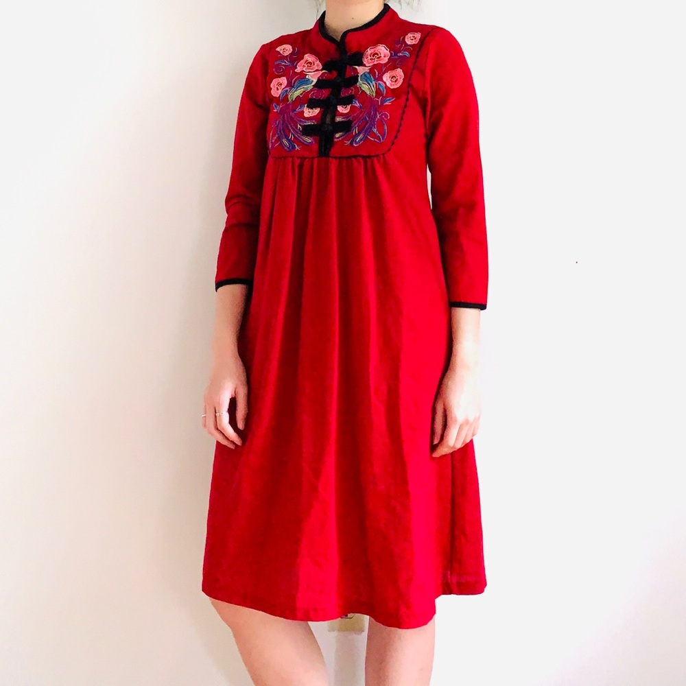 Vintage inspired mandarin collar dress